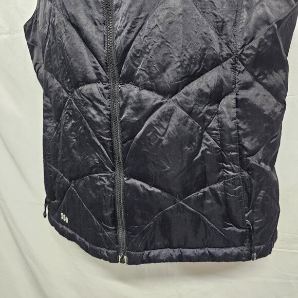 The North Face 550 Goose Down Puffer Vest Women Size L Black Quilted Full Zip - Picture 12 of 13